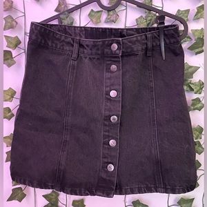 Black Jean mini skirt